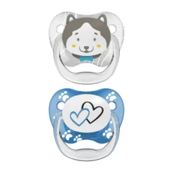 Dr. Brown's Animal Faces Fopspeen Fase 2 Blauw
