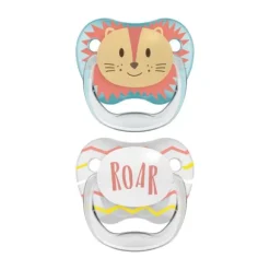 Dr. Brown's Animal Faces Fopspeen Fase 1 Turquoise / Grijs