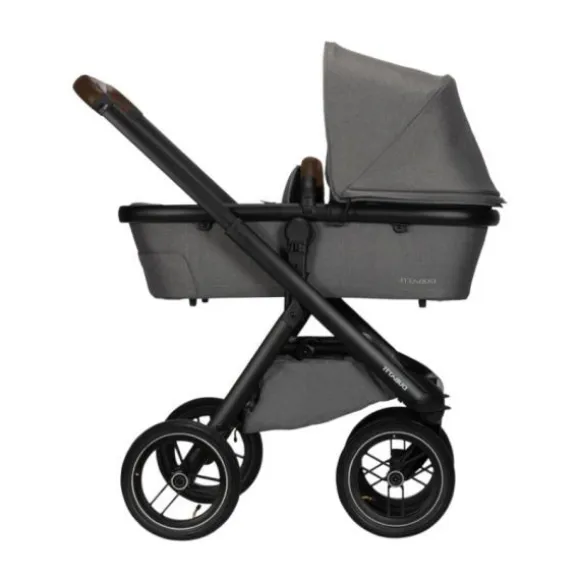 Dubatti One E5 Kinderwagen 3-in-1 - Black / Dark Brown - Grey | Dubatti by Britax Römer BABY-SAFE 5Z2 Autostoel - Storm Grey