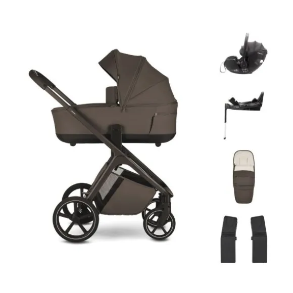 Easywalker Zoey Kinderwagen Bundel - Almond Taupe | Dubatti by Römer Baby-Safe Pro - Pitch Black