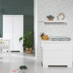 Europe Baby Briljant Kledingkast 2-Deurs Wit Hoogglans