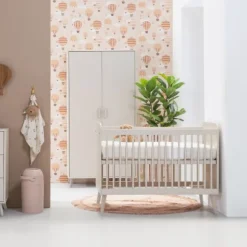 Europe Baby Olivia II Ledikant 60 x 120 cm - Oatmeal / Oatmeal - Retro