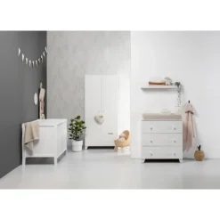Europe Baby Sarah Babykamer Wit | Bed 70 x 140 cm + Commode