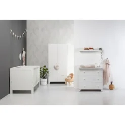 Europe Baby Sarah Kledingkast 2-Deurs Wit
