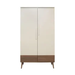 Europe Baby Sev Babykamer Oatmeal/Walnoot | Ledikant 60x120 + Commode