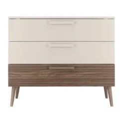 Europe Baby Sev Commode - Oatmeal/Walnoot