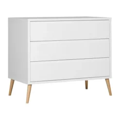 Europe Baby Sterre Babykamer Wit / Naturel | Ledikant 60 x 120 cm + Commode