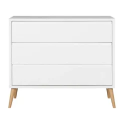 Europe Baby Sterre Babykamer Wit / Naturel | Ledikant 60 x 120 cm + Commode