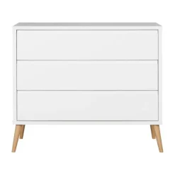 Europe Baby Sterre Babykamer Wit / Naturel | Ledikant 60 x 120 cm + Commode