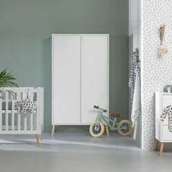 Europe Baby Sterre Babykamer Wit / Naturel | Ledikant 60 x 120 cm + Commode