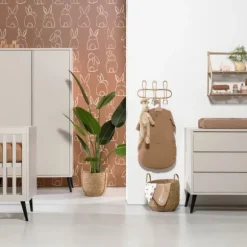 Europe Baby Sterre Babykamer Oatmeal / Zwart | Bed 60 x 120 cm + Commode