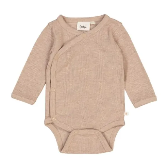 Feetje The Magic is in You Rib Wikkelromper – Mt. 74 - Taupe Melange