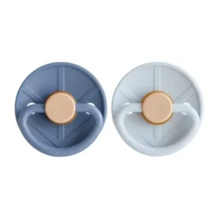 FRIGG Little Viking Fopspeen - 0-6 Mnd - 2 stuks - Ocean View/Powder Blue