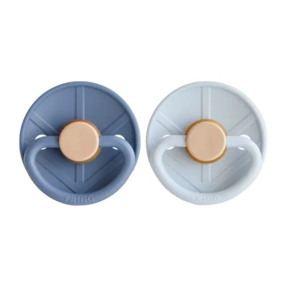 FRIGG Little Viking Fopspeen - 0-6 Mnd - 2 stuks - Ocean View/Powder Blue