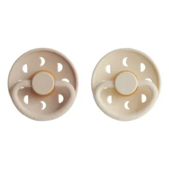 FRIGG Moon Fopspeen Cream / Sage 0-6 Mnd 2 Stuks