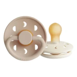 FRIGG Moon Fopspeen Cream / Sage 0-6 Mnd 2 Stuks