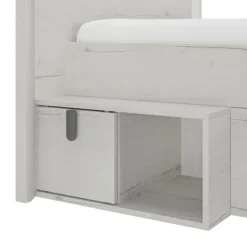 Gautier Lugano Laag Compact Bed - 90x200 cm - Gebleekte Helvezia Eiken