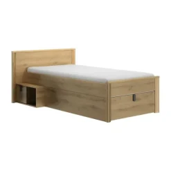 Gautier Lugano Laag Compact Bed - 90x200 cm - Artisan Eiken
