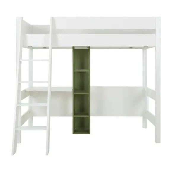 Gautier Mezzanine Tiny Bed - 90 x 200 cm - Wit/Eik
