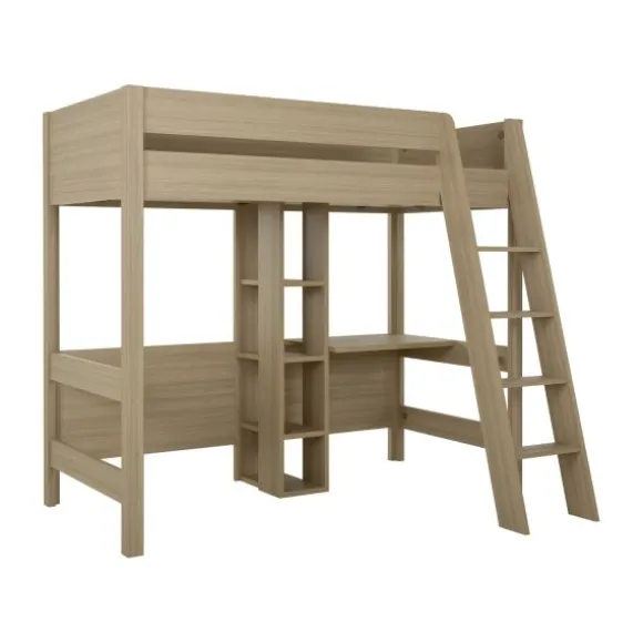 Gautier Mezzanine Tiny Bed - 90 x 200 cm - Eik/Eik