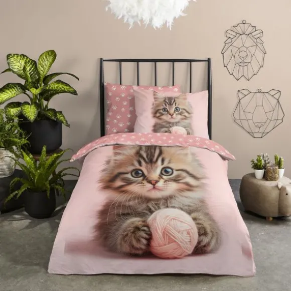 Good Morning Chat Dekbedovertrek - 140 x 220 cm - Pink