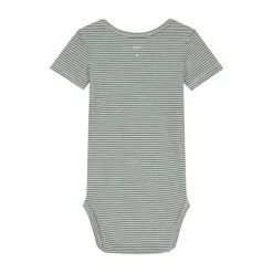 Gray Label Romper - Blue Grey / Cream - 3-6 Mnd