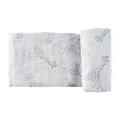 HappyBear Blue Giraffe Hydrofiel Luier 120 x 120 cm
