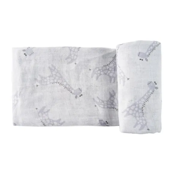 HappyBear Blue Giraffe Hydrofiel Luier 120 x 120 cm
