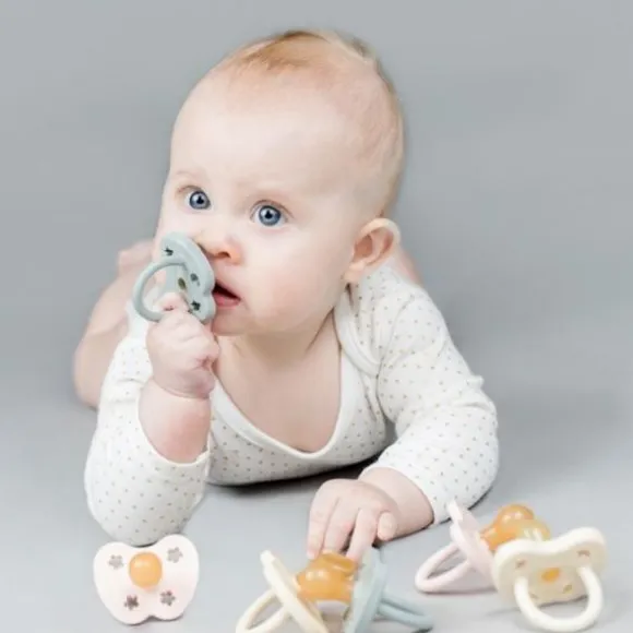 Hevea Fopspeen Rond Gorgeous Grey 3-36 Mnd