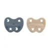Hevea Orthodontische Fopspeen - 3-36 Mnd - 2 Stuks - Sand / Ocean Blue