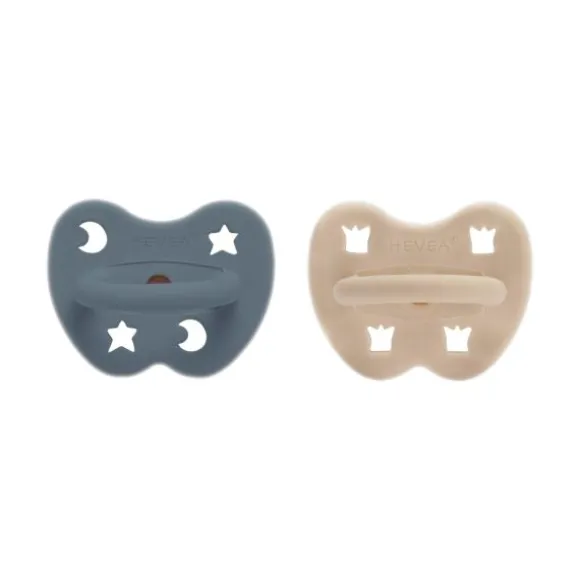 Hevea Orthodontische Fopspeen - 3-36 Mnd - 2 Stuks - Sand / Ocean Blue