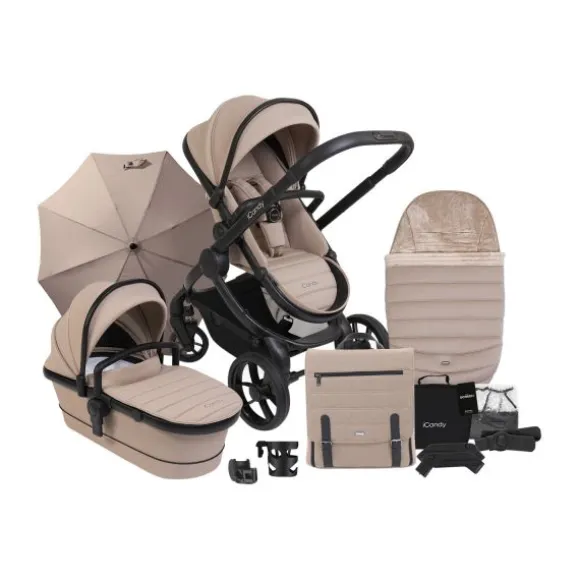 ICandy Peach 7 Twin Kinderwagen - Essentiel Bundel - Cookie