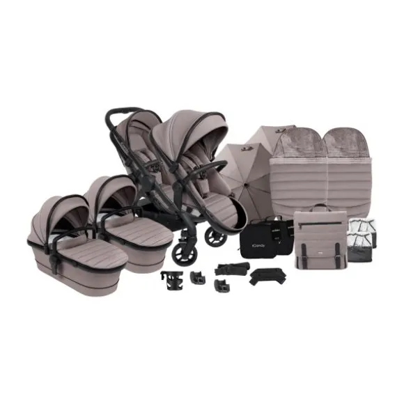 ICandy Peach 7 Twin Kinderwagen - Essentiel Bundel - Cookie