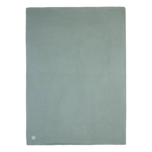 Jollein Basic Knit Wiegdeken 75 x 100 cm Forest Green / Fleece