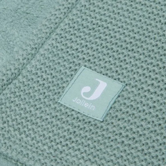 Jollein Basic Knit Wiegdeken 75 x 100 cm Forest Green / Fleece