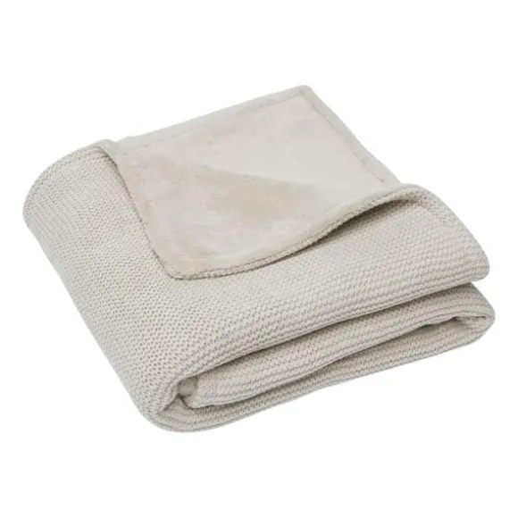 Jollein Basic Knit Wiegdeken 75 x 100 cm Forest Green / Fleece