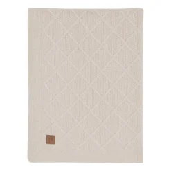 Jollein Check Knit Ledikantdeken - 100 x 150 cm - Oatmeal