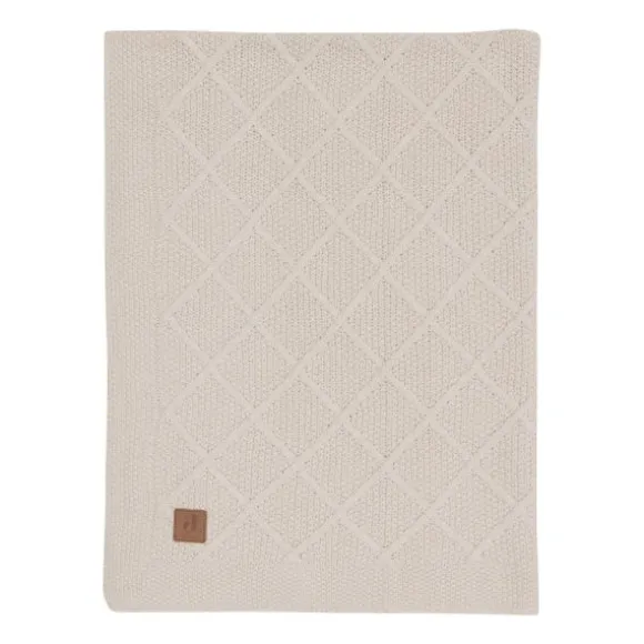 Jollein Check Knit Ledikantdeken - 100 x 150 cm - Oatmeal