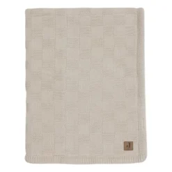 Jollein Deken Wieg - Box Knit/Velvet - 75 x 100 cm - Warm Sand