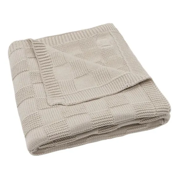 Jollein Deken Wieg - Box Knit - 75 x 100 cm - Warm Sand