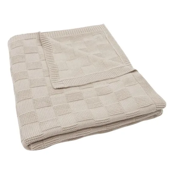 Jollein Deken Wieg - Box Knit - 75 x 100 cm - Warm Sand