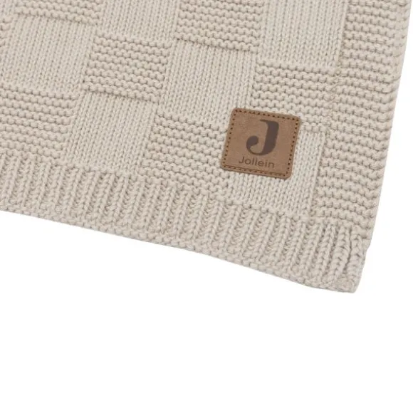 Jollein Deken Wieg - Box Knit - 75 x 100 cm - Warm Sand