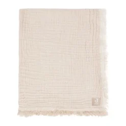 Jollein Deken Wieg - 75 x 100 cm Fringe Stripe Biscuit/Ivory GOTS