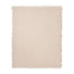 Jollein Deken Wieg - 75 x 100 cm Fringe Stripe Biscuit/Ivory GOTS