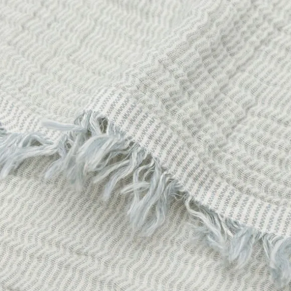 Jollein Deken Wieg - 75 x 100 cm Fringe Stripe Biscuit/Ivory GOTS