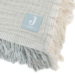 Jollein Deken Wieg - 75 x 100 cm Fringe Stripe Biscuit/Ivory GOTS