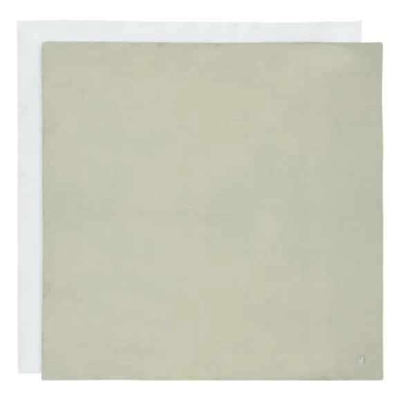 Jollein Hydrofiel Doek - 115 x 115 cm - Olive Green / Ivory - 2 Stuks