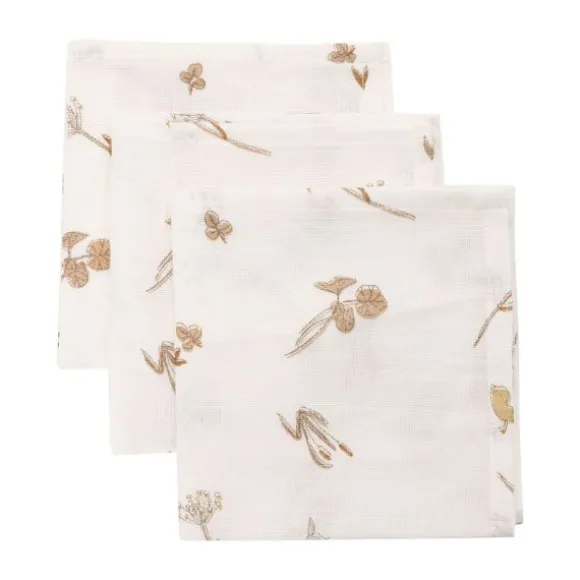 Jollein Riverside Monddoekje - 3 Pack - 31 x 31 cm - Hydrofiel