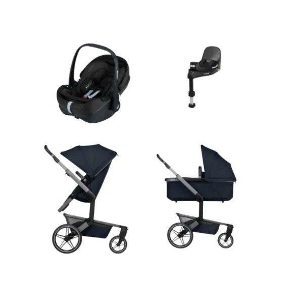 Joolz Day 5 Kinderwagen 4-in-1 - Forest Green | Joolz X Maxi-Cosi Pebble 360 Pro 2 Autostoeltje | Maxi-Cosi FamilyFix 360 Pro