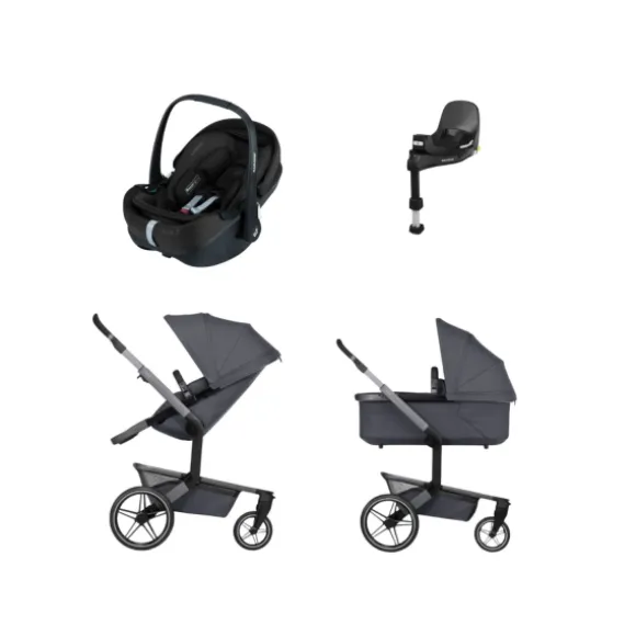 Joolz Day 5 Kinderwagen 4-in-1 - Forest Green | Joolz X Maxi-Cosi Pebble 360 Pro 2 Autostoeltje | Maxi-Cosi FamilyFix 360 Pro